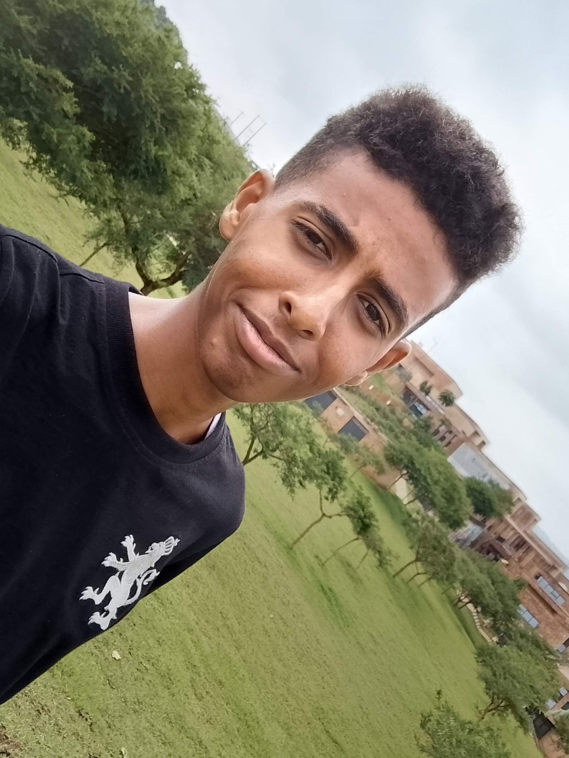 Selfie of me with grassy background