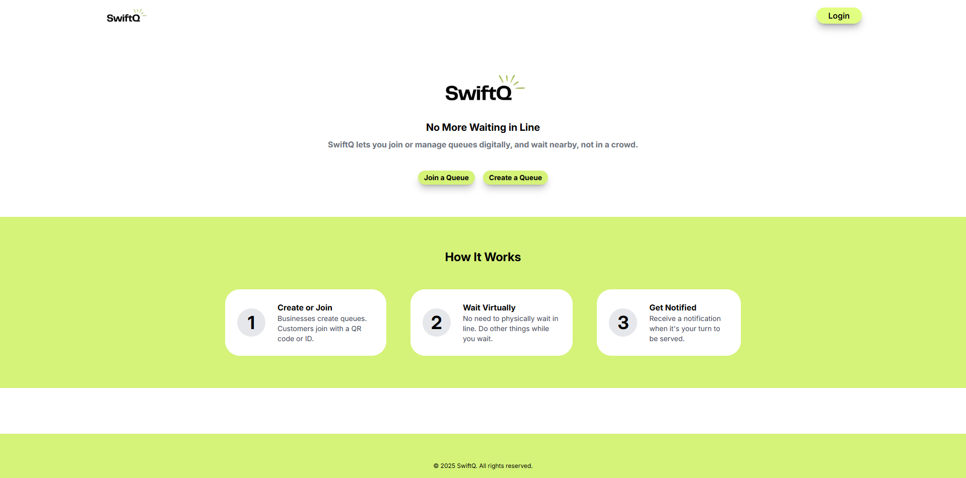 SwiftQ V2 - Queue App